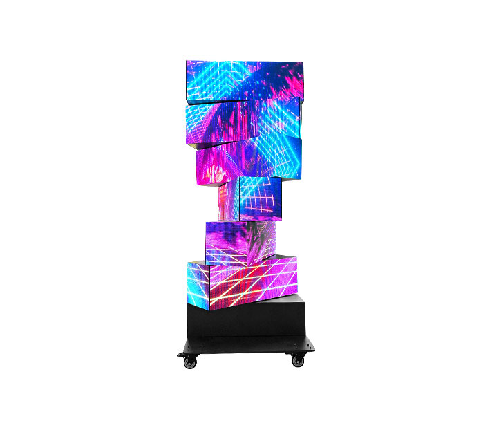 Mechanical rotating LED display screen