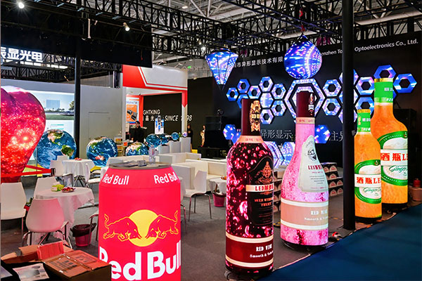 Écran LED bouteille de vin