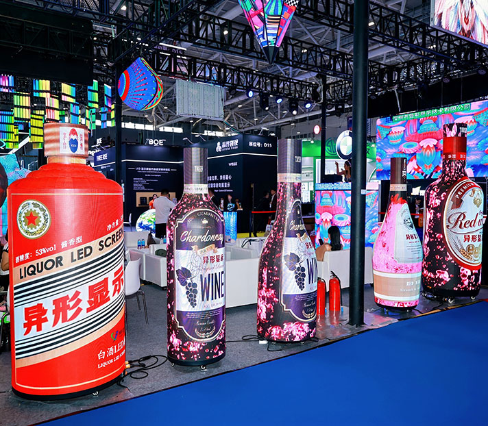 P2 Red wine bottle LED display