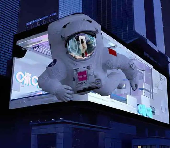 Outdoor 3D LED video wall screen