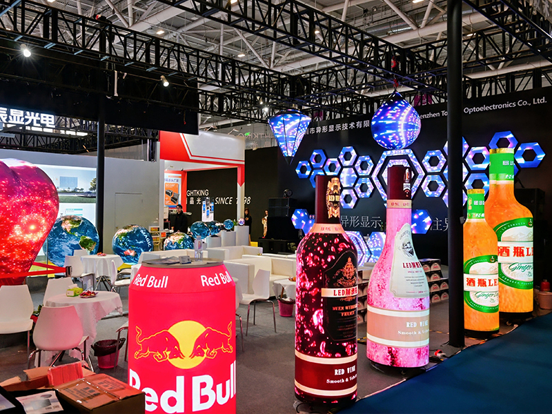 Wine Bottle-Shaped LED Displays for Stronger Branding