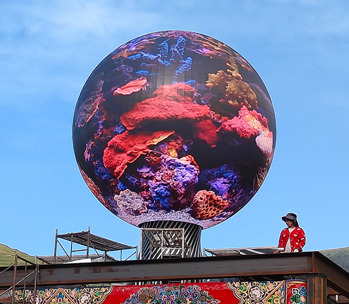 Outdoor globe ball LED screen