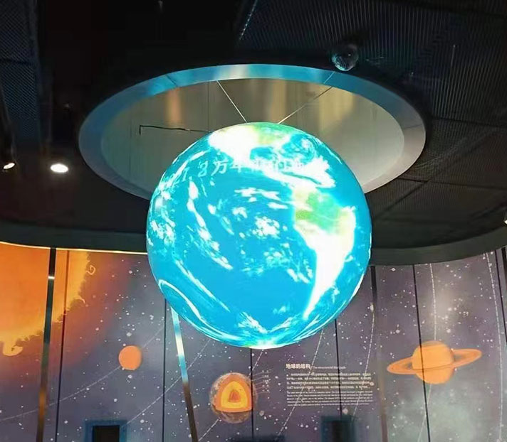 Indoor hanging sphere LED display