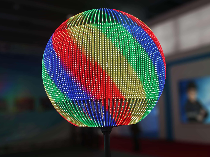 Why Does an LED Sphere Display Have Uneven Colors?
