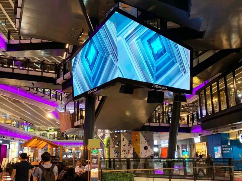 LED screen in a shopping mall