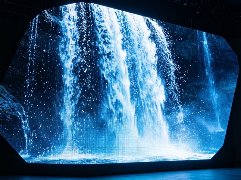 Creating Immersive Waterfall Experiences with Custom-Shaped LED Displays