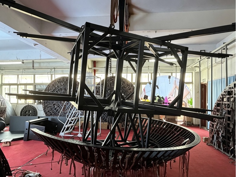 hemisphere LED display structure frame