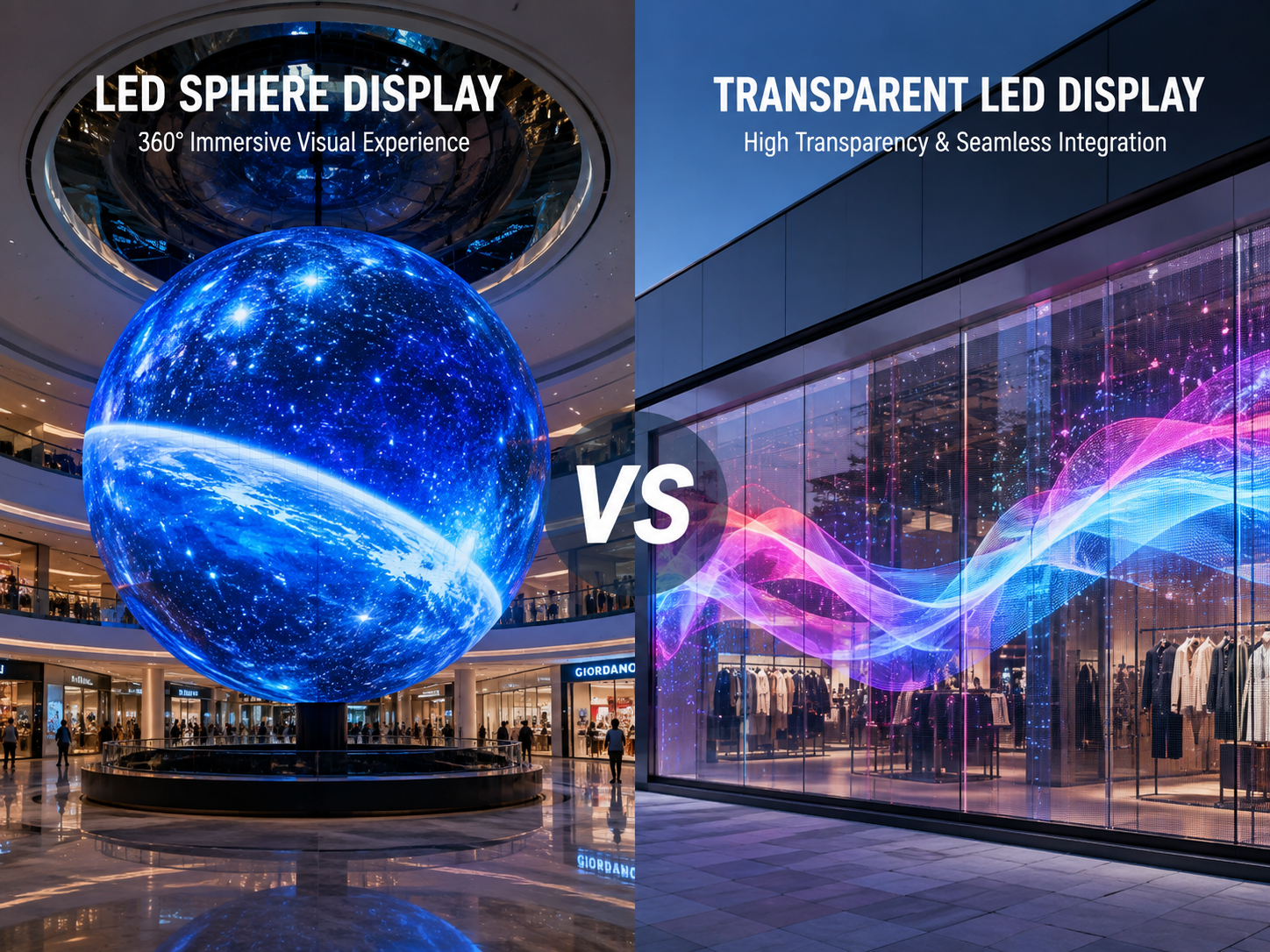 LED Sphere vs Transparent LED Display: Which Is Better?