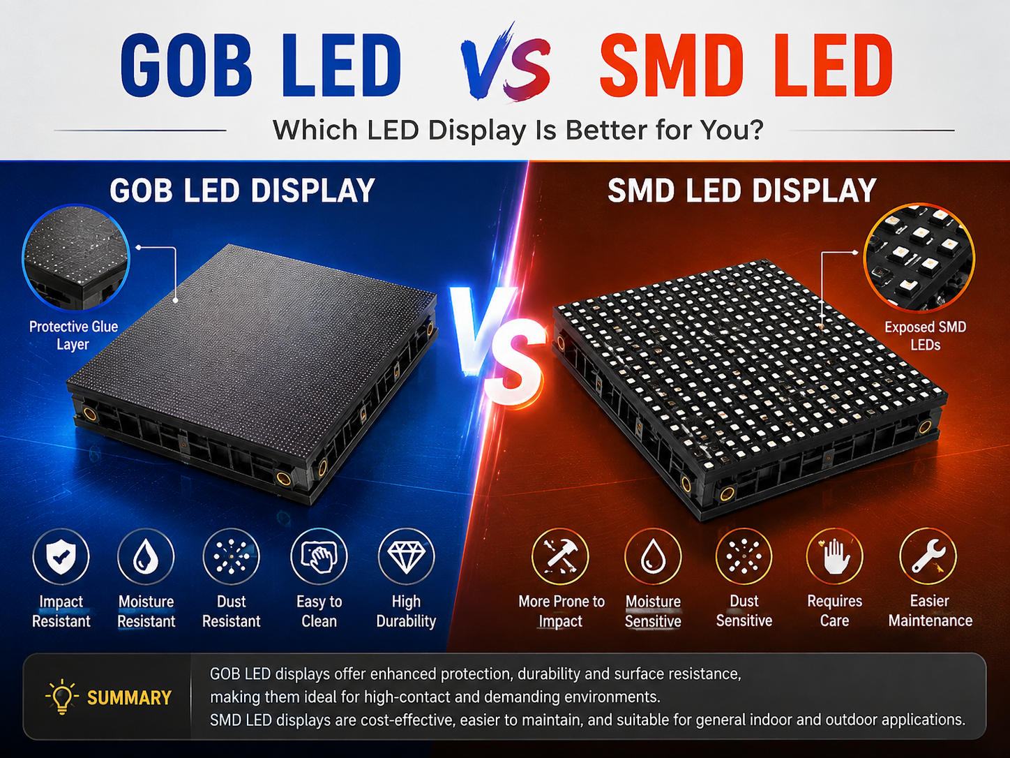 GOB LED vs SMD LED Display: Which Is Better?